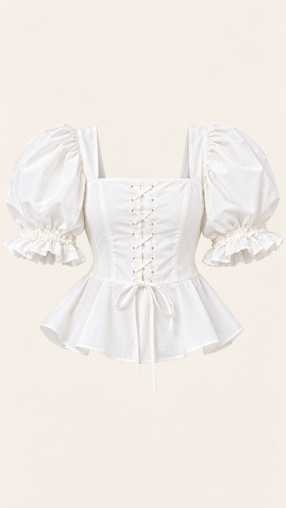 Blusa blanca corset, producto