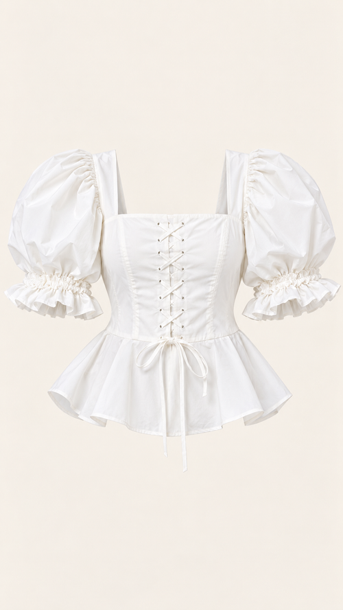 Blusa blanca corset, producto