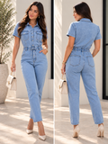 Enterizo denim celeste, lookbook
