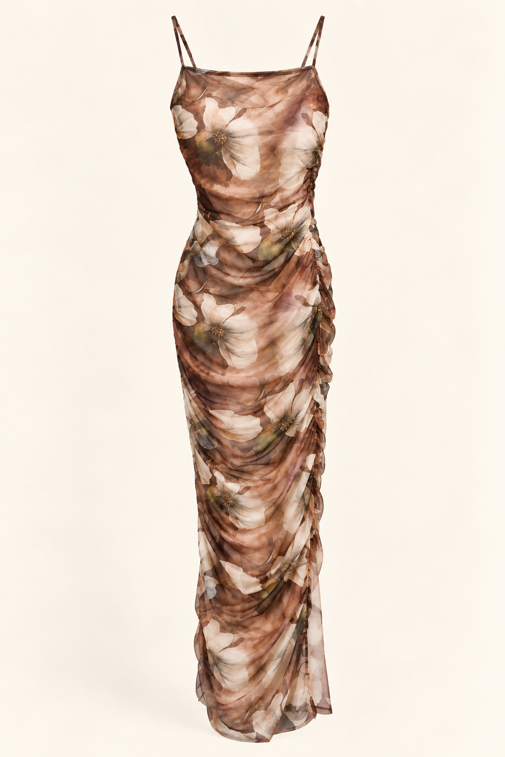 Vestido Maxi Floral Tierra
